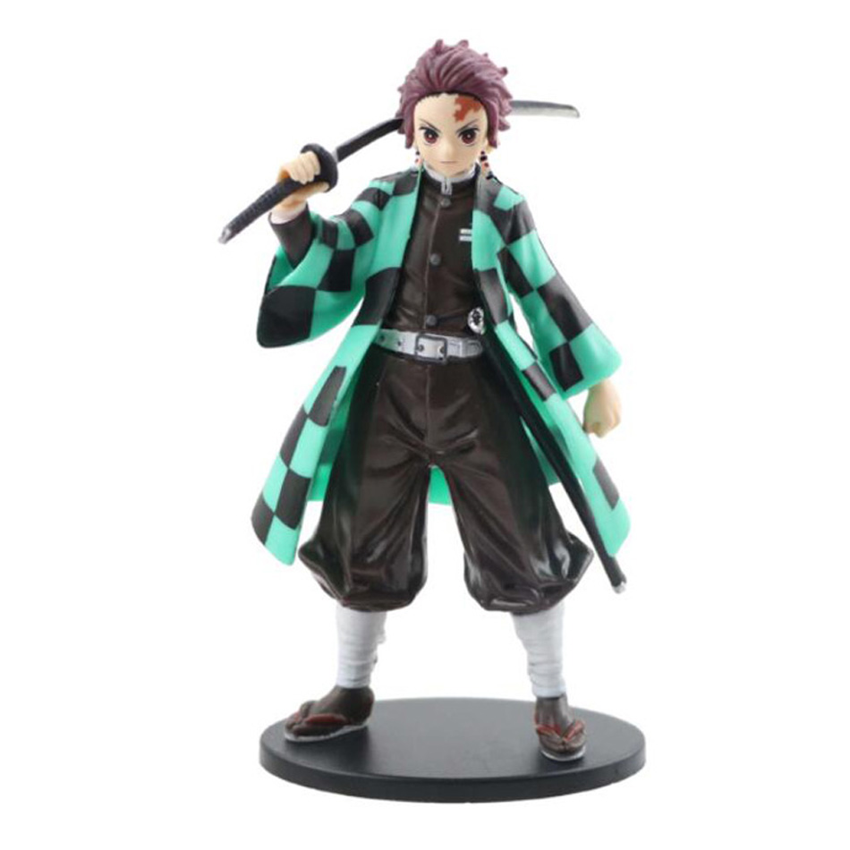 Anime Kamado Tanjirou Nezuko Demon Slayer Figure Action Figures PVC Model Toys Zenitsu Figurine Inosuke Kimetsu No Yaiba Figura
