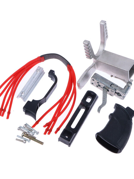 Slingshot Machinery Stainless Steel Parts Long-rod Slingshot Parts Trigger Rubber Belt Hunting Tactical Supplies Accessories Fengshi