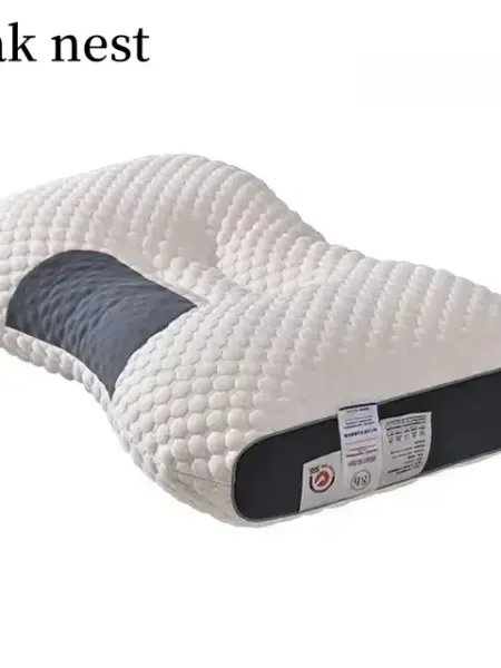 Cervical Orthopedic Neck Pillow Soybean Fiber SPA Massage Pillow for Home Sleep Aid Neck Protection
