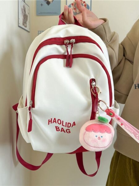 Multi Pocket Students Backpack Cool Fashion School Bag Large Capacity Simple Shoulder Bag Girls Boys