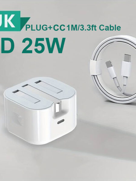 UK USB C Charger For iPhone 15 14 13 Pro QC3.0 Quick Charge PD 25W Type C Fast Charging Travel Wall Charger Power Adapter