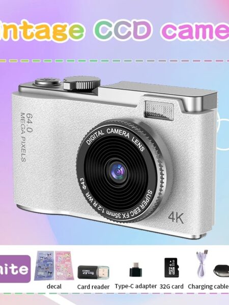 Digital Camera Children Camcorder 2.4" inches Rechargeable Autofocus Vlogging Compact Cameras For Beginner Photography Selfie