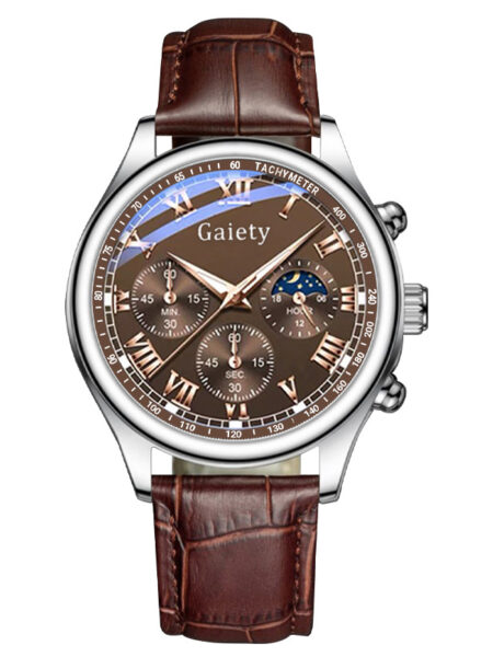 GAIETY High Quality Men's Luxury Belt Fashion Quartz Watch Men Round Business Student Sport Waterproof Glow Clock
