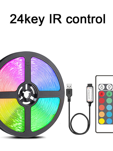 RGB Led Strip Lights with Remote Control SMD 5050 Tape Lights Led Wall Room for Home Bedroom Party Decor TV Backlight