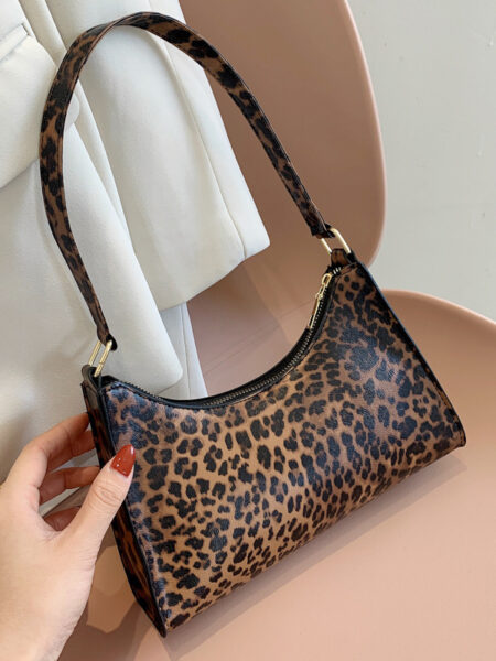 Summer New Shoulder Bags for Women High Quality Zebra Underarm Handbags PU Leather Leopard Armpit Purse Bag