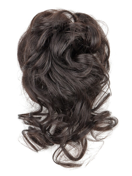 Synthetic Messy Hair Bun Piece Chignon Short Curly Hair Band Elastic Scrunchy Black Brown Hairpiece for Women