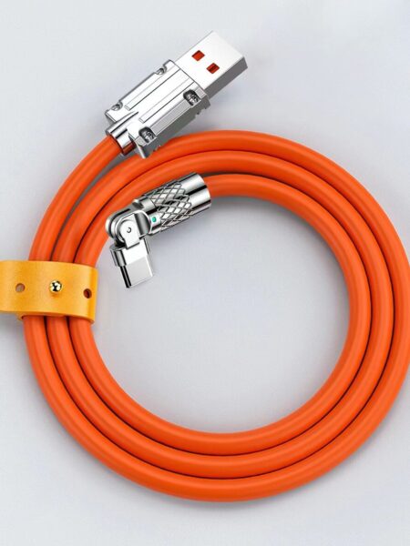 120W 7A Fast Charge USB Type C Cable 180 Degree Rotation Elbow Cable for Game for Xiaomi Redmi Honor Phone Charger USB C Cable
