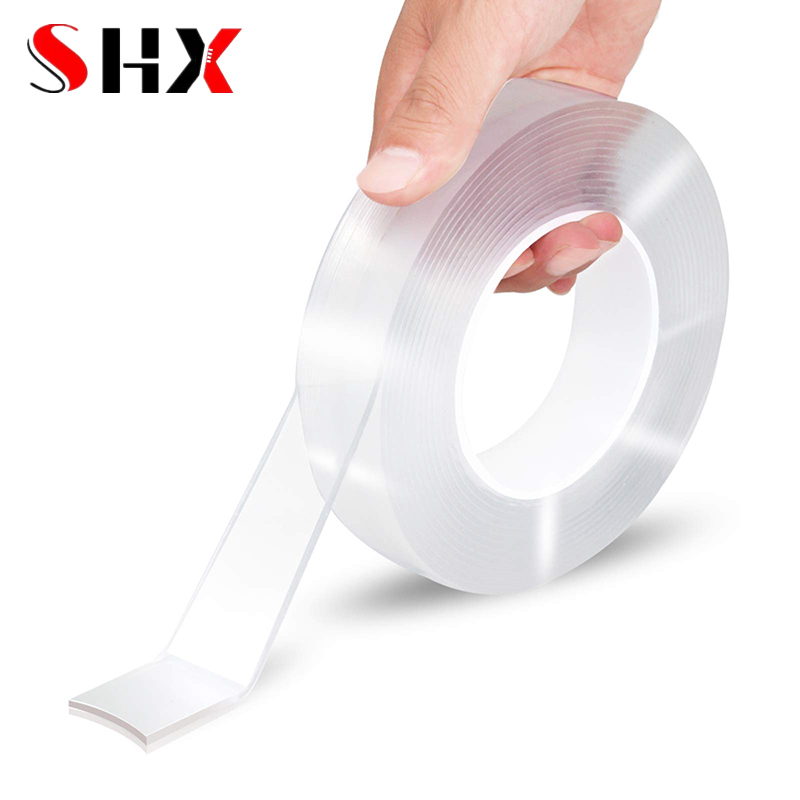 Transparent Double Sided Tape Nano Tape Waterproof Wall Stickers Reusable Heat Resistant Bathroom Home Decoration Tapes