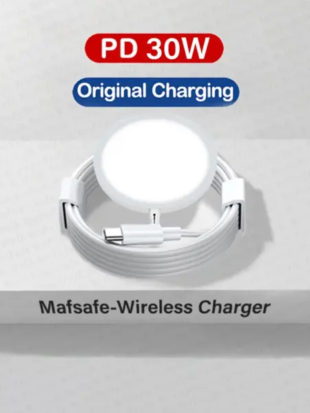 For Apple Magsafe Wireless Charger For iPhone 15 14 13 12 11 Pro Max SE Mini X XS XR 8 Plus Fast Charging Type C Lightning Cable