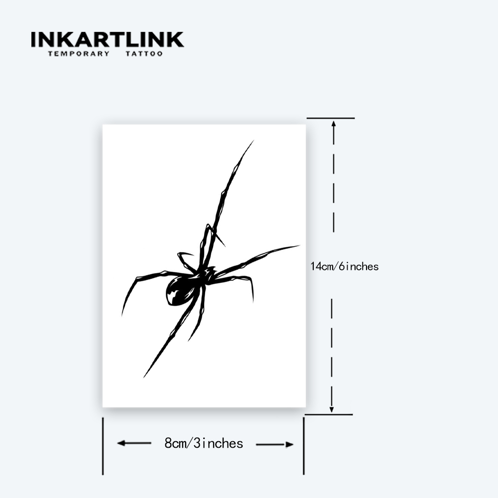 Spider temporary tattoo sticker, magic tattoo, herbal juice tattoo, lasting 1-2 weeks, realistic fake tattoo