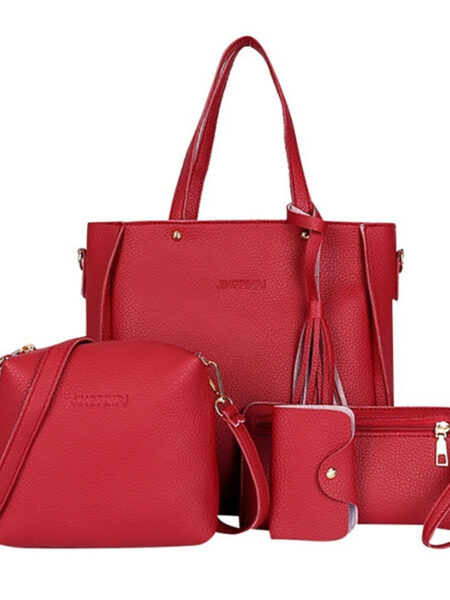 2024 New 3 Colors Ladies Bag Set 4pcs Shoulder Bag Handbag Messenger Bag Set Leima