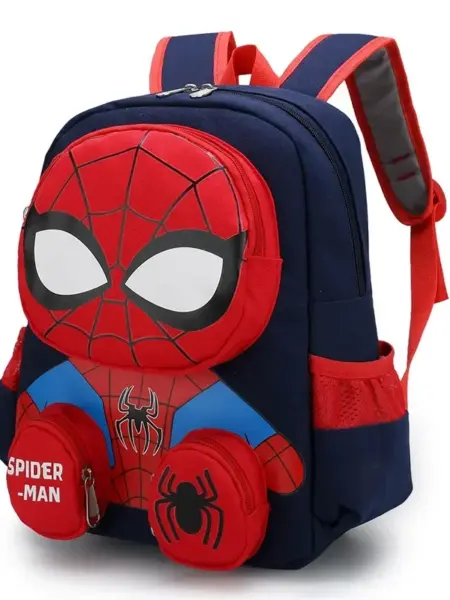 School Backpack 3D Cartoon Spider  Comic Backpacks Waterproof Lightweight Elementary Kids Schoolbag for Boys Girls